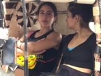 Sara Ali Khan with her friend in Mumbai. Sara Ali Khan with her friend in Mumbai.