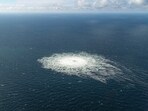 Gas leak at Nord Stream 2 as seen from the Danish F-16 interceptor. 