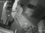 Screengrab of the video of burglary in Illinois. Screengrab of the video of burglary in Illinois.
