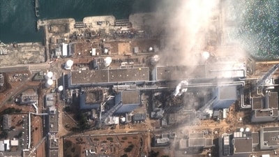 This satellite image provided by Maxar Technologies shows the Fukushima Daiichi nuclear power plant in Okuma, Fukushima prefecture, Japan on March 14, 2011 after the explosion following an earthquake and tsunami. (via AP) This satellite image provided by Maxar Technologies shows the Fukushima Daiichi nuclear power plant in Okuma, Fukushima prefecture, Japan on March 14, 2011 after the explosion following an earthquake and tsunami. (via AP)