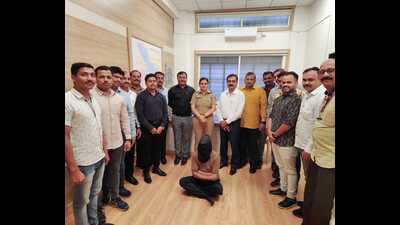 Pimpri-Chinchwad police on Saturday arrested former corporator and prime accused in the murder case of social activist Kishor Aware. (HT PHOTO)