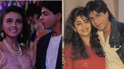 Suchitra Krishnamoorthi and Shah Rukh Khan in a still from Kabhi Haan Kabhi Naa (L); the actor with Gauri Khan. Suchitra Krishnamoorthi and Shah Rukh Khan in a still from Kabhi Haan Kabhi Naa (L); the actor with Gauri Khan.