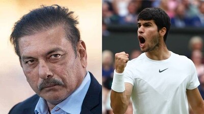 Ravi Shastri catches Carlos Alcaraz's third-round tie at Wimbledon Ravi Shastri catches Carlos Alcaraz's third-round tie at Wimbledon