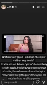 Uorfi Javed irked by Ameesha Patel's OTT comment. Uorfi Javed irked by Ameesha Patel's OTT comment.