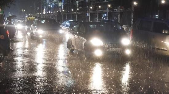 Heavy rains lash city; IMD issues orange alert in Ludhiana. (HT FILE)