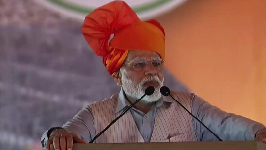 PM Modi addressed public gathering in Bikaner on Saturday. PM Modi addressed public gathering in Bikaner on Saturday.