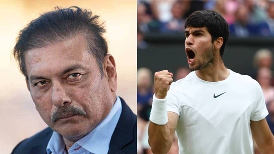 Ravi Shastri catches Carlos Alcaraz's third-round tie at Wimbledon