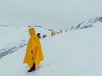 The entire village was covered with a thick layer of snow after it experienced the surprise snowfall on Sunday morning. The entire village was covered with a thick layer of snow after it experienced the surprise snowfall on Sunday morning.