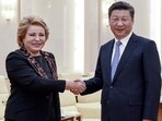 Valentina Matviyenko and Xi Jinping