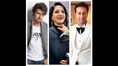 (Left to right) Sonu Nigam, Kavita Seth and Salim Merchant (Left to right) Sonu Nigam, Kavita Seth and Salim Merchant