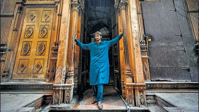 Abu Sufiyan, who runs the Instagram page Purani Dilli Waley, which is dedicated to Delhi’s people, culture, and heritage, at a haveli in Chandni Chowk in New Delhi on Friday. (Raj K Raj/HT Photo) Abu Sufiyan, who runs the Instagram page Purani Dilli Waley, which is dedicated to Delhi’s people, culture, and heritage, at a haveli in Chandni Chowk in New Delhi on Friday. (Raj K Raj/HT Photo)