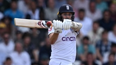 Mark Wood then came in and smashed away any chances that Australia saw. Chris Woakes then scored the winning runs with a four. (AFP) Mark Wood then came in and smashed away any chances that Australia saw. Chris Woakes then scored the winning runs with a four. (AFP)