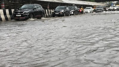 According to data from the district administration, Gurugram received 71 mm rainfall till 8am on Sunday. (Parveen Kumar/HT) According to data from the district administration, Gurugram received 71 mm rainfall till 8am on Sunday. (Parveen Kumar/HT)
