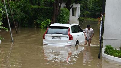 Gurugram received its highest rainfall since July 25, 1982, when the city received 169.9mm of rain. (Parveen Kumar/ HT) Gurugram received its highest rainfall since July 25, 1982, when the city received 169.9mm of rain. (Parveen Kumar/ HT)