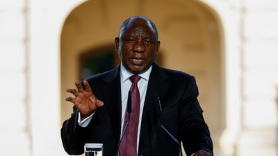 South African President Cyril Ramaphosa. (REUTERS)