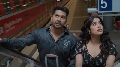 Varun Dhawan and Janhvi Kapoor in Bawaal trailer Varun Dhawan and Janhvi Kapoor in Bawaal trailer
