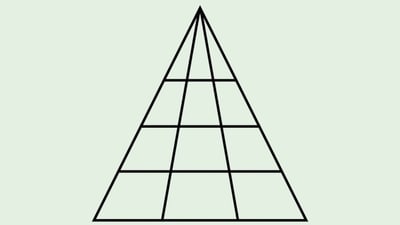 Brain Teaser: How many triangles can you see in this picture? (Screengrab) Brain Teaser: How many triangles can you see in this picture? (Screengrab)