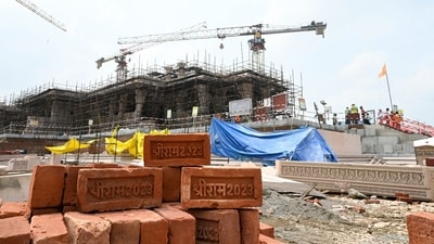 The total area of the temple, including the peripheral 'parkota', is 8.64 acres. The 'parkota' is 762 metres long with provision for six temples and facility of 'parikrama' by devotees (Photo by Deepak Gupta/Hindustan Times) The total area of the temple, including the peripheral 'parkota', is 8.64 acres. The 'parkota' is 762 metres long with provision for six temples and facility of 'parikrama' by devotees (Photo by Deepak Gupta/Hindustan Times)