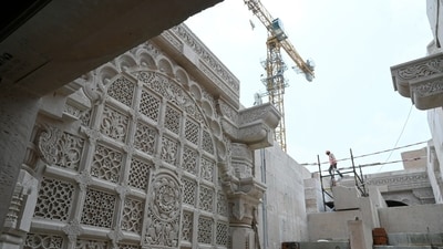  The construction work on infrastructure buildings is in full swing for completion by October this year. (Photo by Deepak Gupta/Hindustan Times) The construction work on infrastructure buildings is in full swing for completion by October this year. (Photo by Deepak Gupta/Hindustan Times)