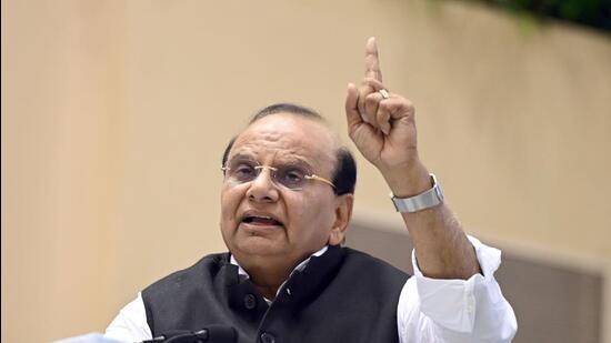An LG secretariat official said that before recommending the extension of the Pasa Act to Delhi, lieutenant governor (LG) VK Saxena also examined a similar law in Telangana. (Sanjeev Verma/HT Photo)