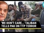 'WE DON'T CARE...': TALIBAN TELLS PAK ON TTP TERROR