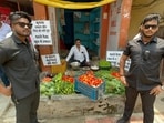 SP worker Ajay Fauji organised a protest against rising tomato prices by deploying two bouncers at a grocery business in the Lanka area of Varanasi. SP worker Ajay Fauji organised a protest against rising tomato prices by deploying two bouncers at a grocery business in the Lanka area of Varanasi.