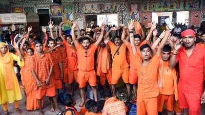 This year, the Shravan period stretches for two months instead of the usual one-month period. Previously, an almost two-month-long Shravan period was observed approximately 19 years ago. (ANI) This year, the Shravan period stretches for two months instead of the usual one-month period. Previously, an almost two-month-long Shravan period was observed approximately 19 years ago. (ANI)