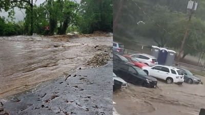 Flash flood warnings are in effectacross southeastern New York at present, including New York City (New York State Police/Facebook, @DanielleV1967/Twitter) Flash flood warnings are in effectacross southeastern New York at present, including New York City (New York State Police/Facebook, @DanielleV1967/Twitter)