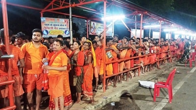 Devotees who are termed Kanwariyas visit places like Haridwar, Gaumukh, and Gangotri in Uttarakhand and Sultanganj in Bihar to fetch the holy water of the River Ganga and then worship the God with that water. (PTI) Devotees who are termed Kanwariyas visit places like Haridwar, Gaumukh, and Gangotri in Uttarakhand and Sultanganj in Bihar to fetch the holy water of the River Ganga and then worship the God with that water. (PTI)