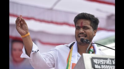 Rohit Pawar (in pic) further claimed “four-five” leaders around Ajit Pawar were trying to project the latter as the ‘villain’ and putting all the blame for the party’s split on him. (HT PHOTO) Rohit Pawar (in pic) further claimed “four-five” leaders around Ajit Pawar were trying to project the latter as the ‘villain’ and putting all the blame for the party’s split on him. (HT PHOTO)
