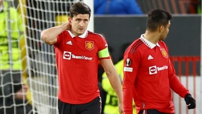 Harry Maguire and Casemiro for Manchester United. (REUTERS)