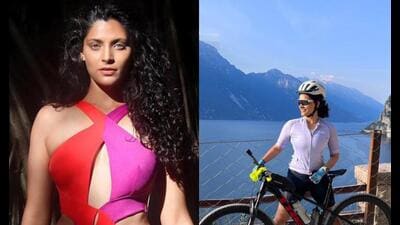 Saiyami Kher shot a bike packing documentary in Italy recently. Saiyami Kher shot a bike packing documentary in Italy recently.