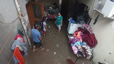 Heavy flooding plagues several parts of Punjab amidst torrential rain. This picture shows water entering a residential area in Chandigarh. (Ravi Kumar/HT Photo) Heavy flooding plagues several parts of Punjab amidst torrential rain. This picture shows water entering a residential area in Chandigarh. (Ravi Kumar/HT Photo)