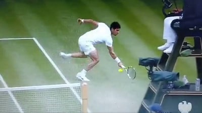 Carlos Alcaraz hit an outrageous winner Carlos Alcaraz hit an outrageous winner
