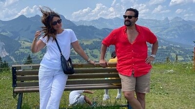Kareena Kapoor poses with Saif Ali Khan, Jeh and Taimur in Italy. Kareena Kapoor poses with Saif Ali Khan, Jeh and Taimur in Italy.