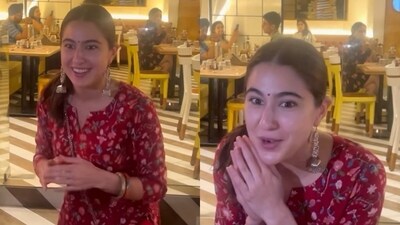 Here's what happened when paparazzi requested Sara Ali Khan to keep posing for them. (Photo: Viral Bhayani) (Viral Bhayani) Here's what happened when paparazzi requested Sara Ali Khan to keep posing for them. (Photo: Viral Bhayani) (Viral Bhayani)
