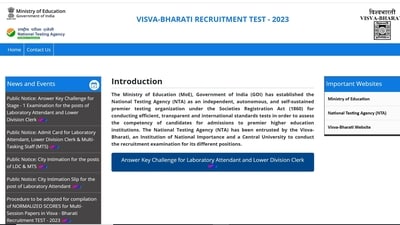 NTA releases Visva Bharti Non-Teaching Answer key 2023 at vbharatirec.nta.ac.in NTA releases Visva Bharti Non-Teaching Answer key 2023 at vbharatirec.nta.ac.in