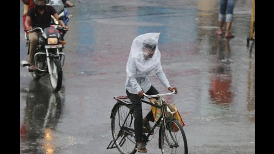 As per the IMD projection, thunderstorms, along with lightning, is very likely in over 65 districts. (HT File)