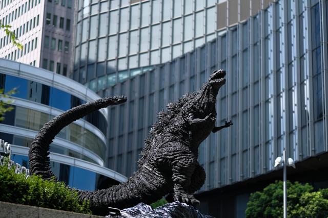 The Godzilla statute in Hibiya, Tokyo. (image_vulture/Shutterstock)