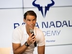 Spanish tennis player Rafael Nadal talks during a press conference in June 2023 Spanish tennis player Rafael Nadal talks during a press conference in June 2023