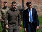 Britain's Prime Minister, Rishi Sunak along with Ukraine's President, Volodymyr Zelensky.