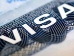 File photo of a US visa.