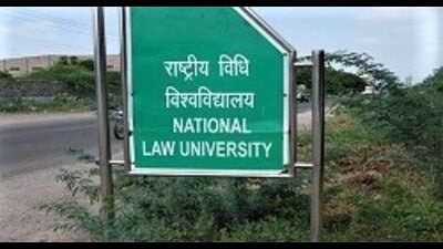 A signboard proclaiming the UP National Law University in Prayagraj (HT File Photo) A signboard proclaiming the UP National Law University in Prayagraj (HT File Photo)