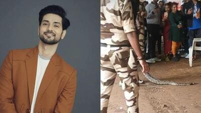 Actor Shakti Arora shared the python’s arrival on the sets of his TV show in Filmcity. Actor Shakti Arora shared the python’s arrival on the sets of his TV show in Filmcity.