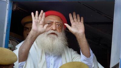Asaram was awarded life sentence by a Jodhpur court in 2018 for raping a minor girl at his ashram in Rajasthan in 2013. (PTI File) Asaram was awarded life sentence by a Jodhpur court in 2018 for raping a minor girl at his ashram in Rajasthan in 2013. (PTI File)