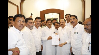 Garatkar, once known as a close aide of Sharad Pawar, switched sides during last week’s rebellion. (HT PHOTO)
