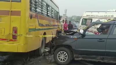 Police said the bus driver has been arrested. (ANI) Police said the bus driver has been arrested. (ANI)