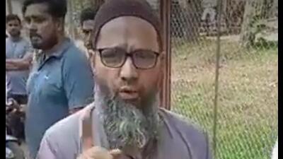 Screenshot of a video shot by this man who claims to be a journalist (HT PHOTO) Screenshot of a video shot by this man who claims to be a journalist (HT PHOTO)