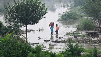 "The water level in Yamuna River crosses the danger mark of 205.33 mtr, touching 206.24 mtr; the high flood level is--207.49 mtr," Central Water Commission said. (AFP) "The water level in Yamuna River crosses the danger mark of 205.33 mtr, touching 206.24 mtr; the high flood level is--207.49 mtr," Central Water Commission said. (AFP)