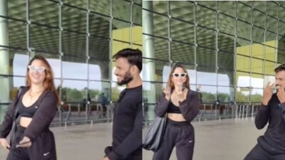 Tamannaah Bhatia danced with fan to Kaavaalaa at Mumbai airport.